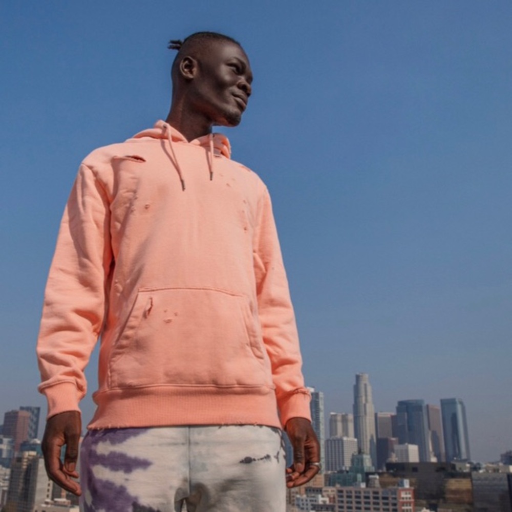FairRose “Melrose” Hand-Distressed Hoodie